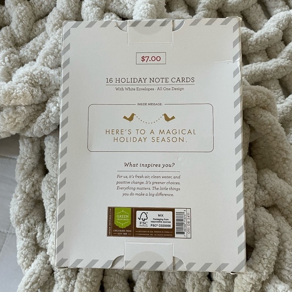 GREEN INSPIRED REINDEER CHRISTMAS GREETING CARDS NEW - Picture 3 of 3